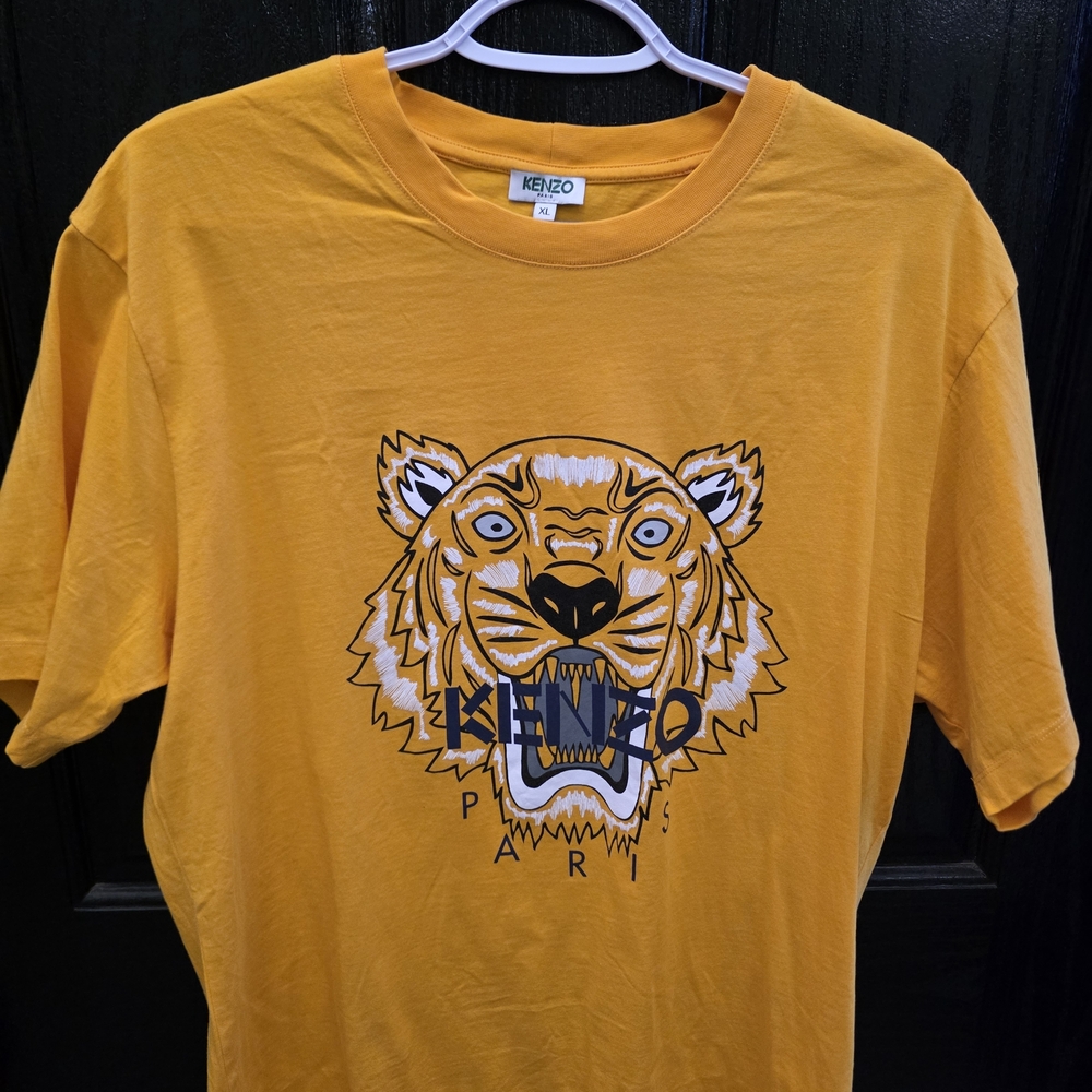 Kenzo Paris Tiger Graphic T-Shirt in Bright Yellow